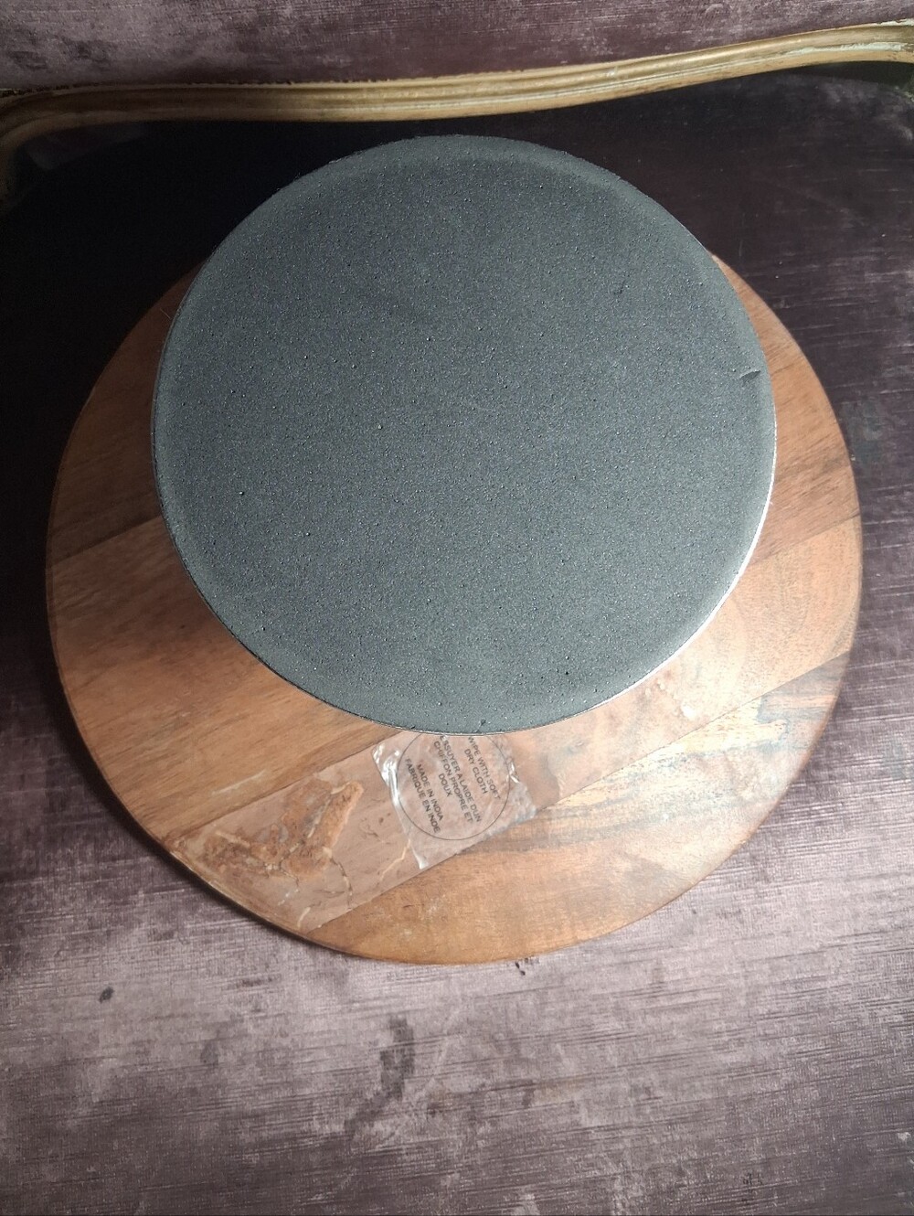 Clear Glass Dome Cake Stand with Natural Wood Base - Picture 6 of 10